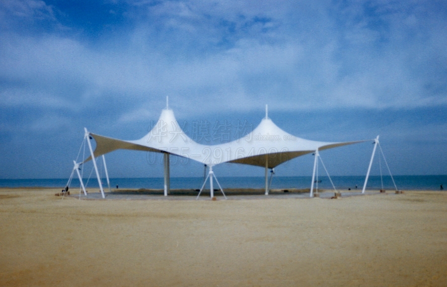 海滩膜结构遮阳棚