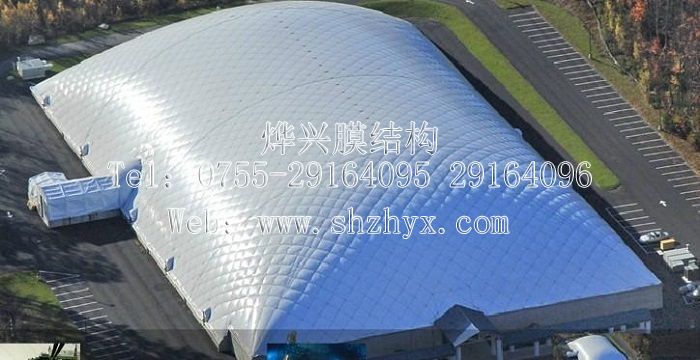 【隔热保温气泡膜球场】长方形网球场充气膜结构