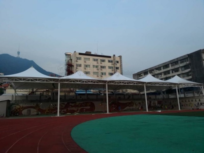 深圳罗湖外国语学校膜结构篮球场工程