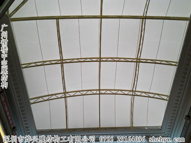 热烈庆祝广州裙楼中空膜结构工程顺利竣工