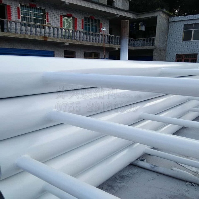 烨兴-贵州网球场膜结构材料加工制作中