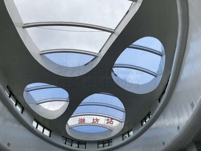 山东潍坊高铁站ETFE膜结构装饰屋面