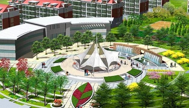 带你体验灯光下的景观膜结构