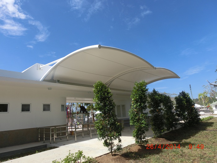 Royal Brunei Jerudong Park landscape film entrance canopy structure