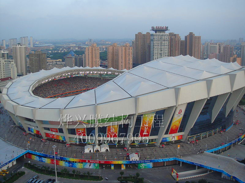 【八万人体育馆】上海美观PTFE膜结构体育场馆