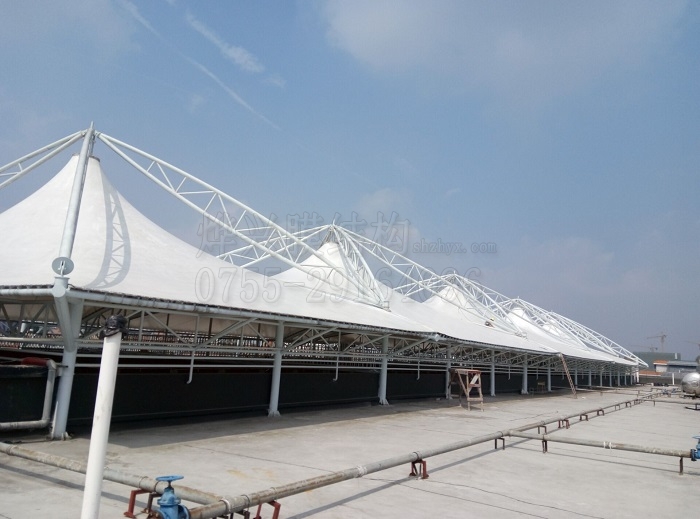 岭南学校索膜结构屋面一年之后的容颜