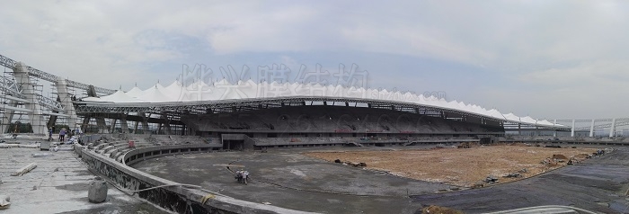 昌南体育馆膜结构大爆料